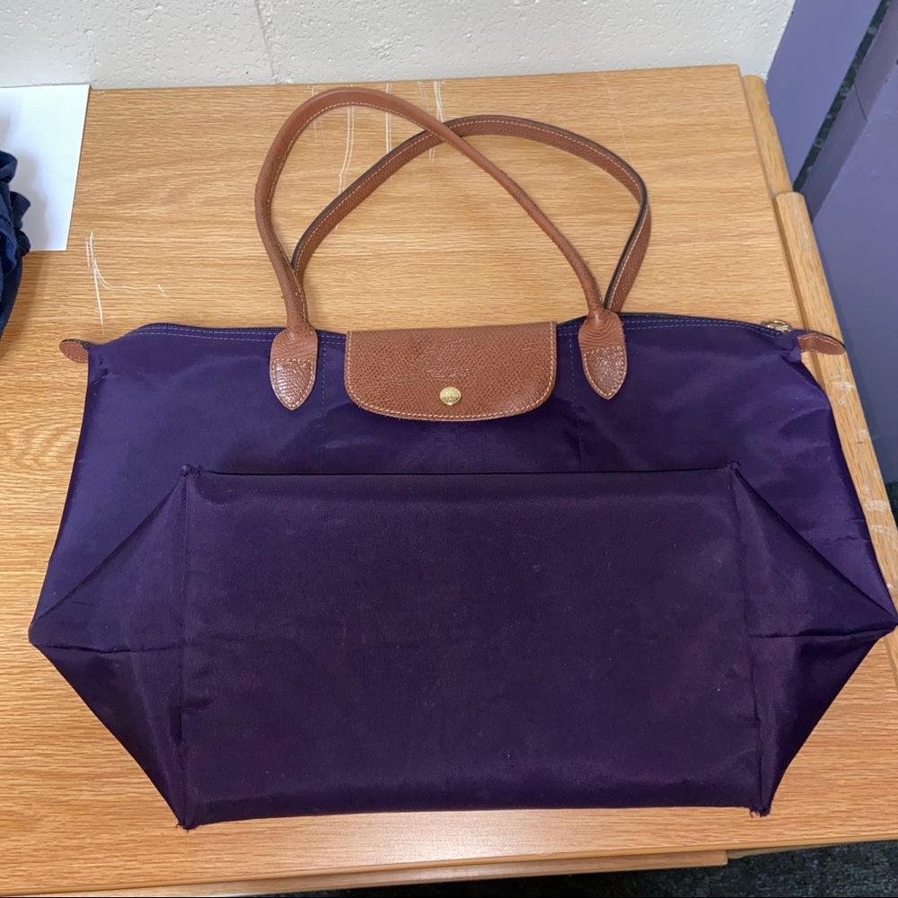 LARGE PURPLE LONGCHAMP TOTE